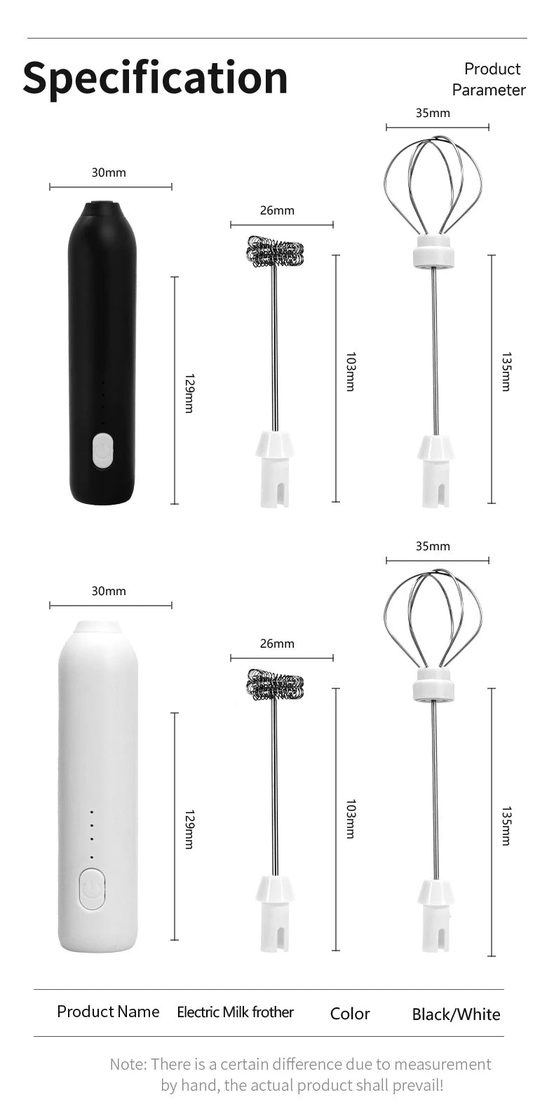 USB 3-Speed Milk Frother