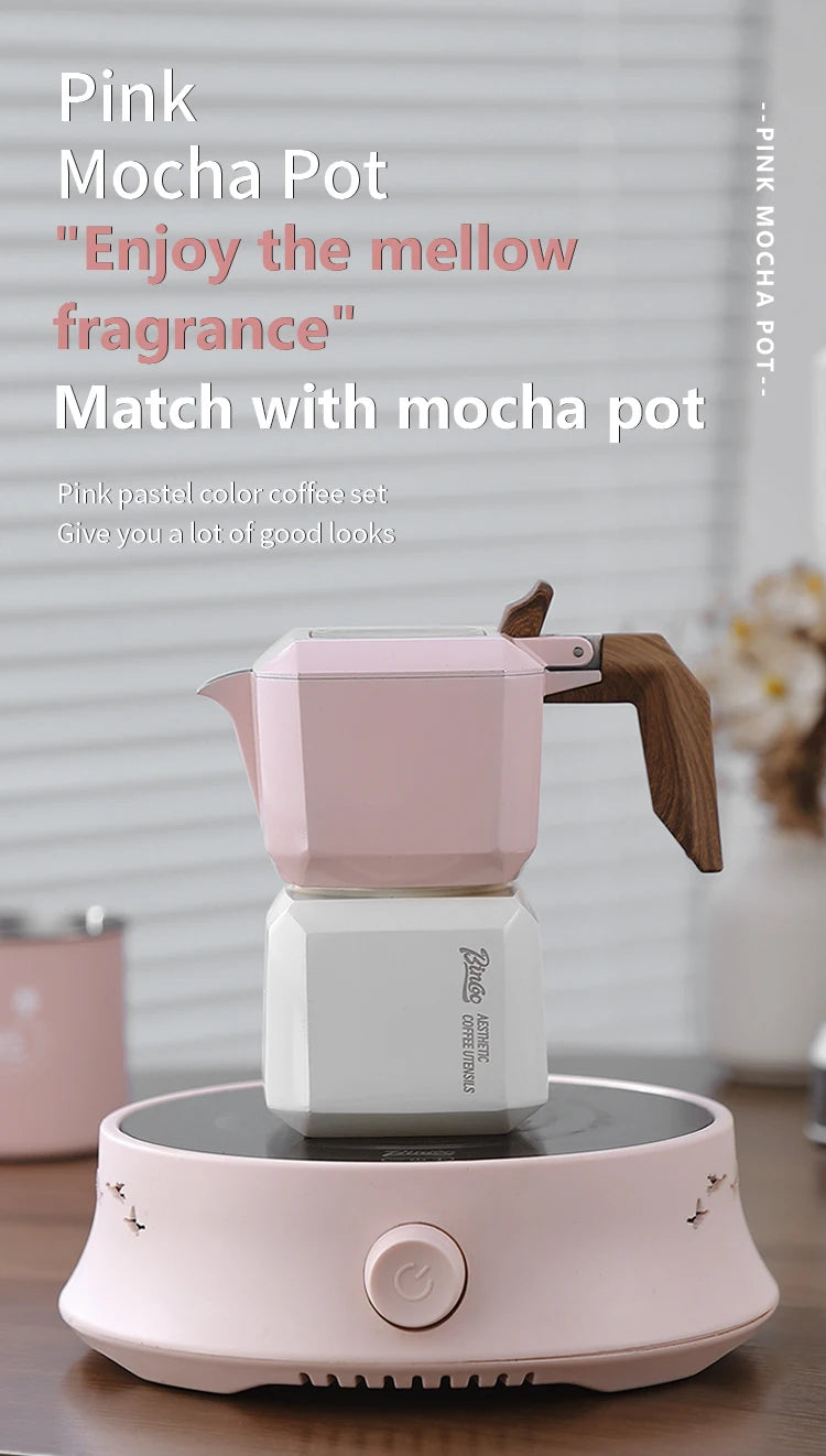 Double Valve Moka Pot Square Coffee Pot Espresso Pot Coffee Extraction Maker