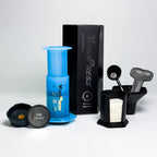 YRP portable PP coffee press in black, white, or red for travel, camping, car, and home brewing