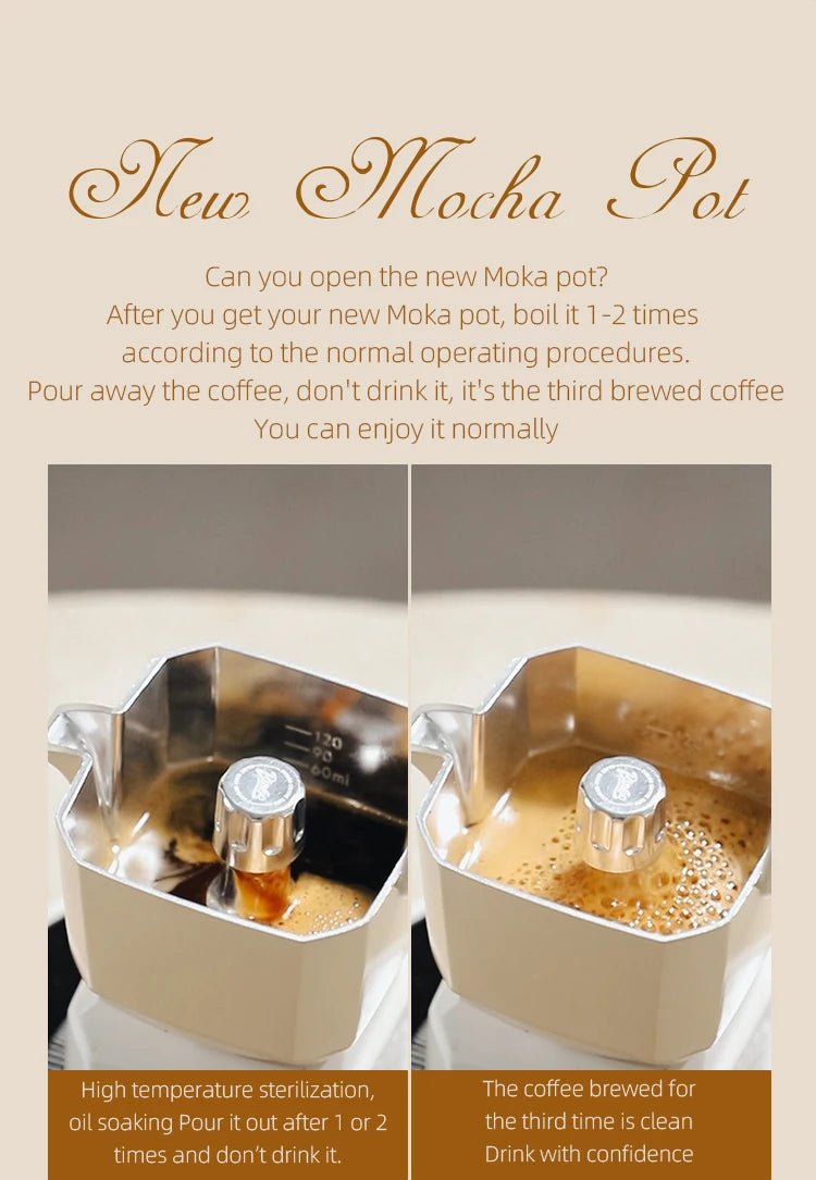 Italian Coffee Moka Pot Set Suitable for Home and Office