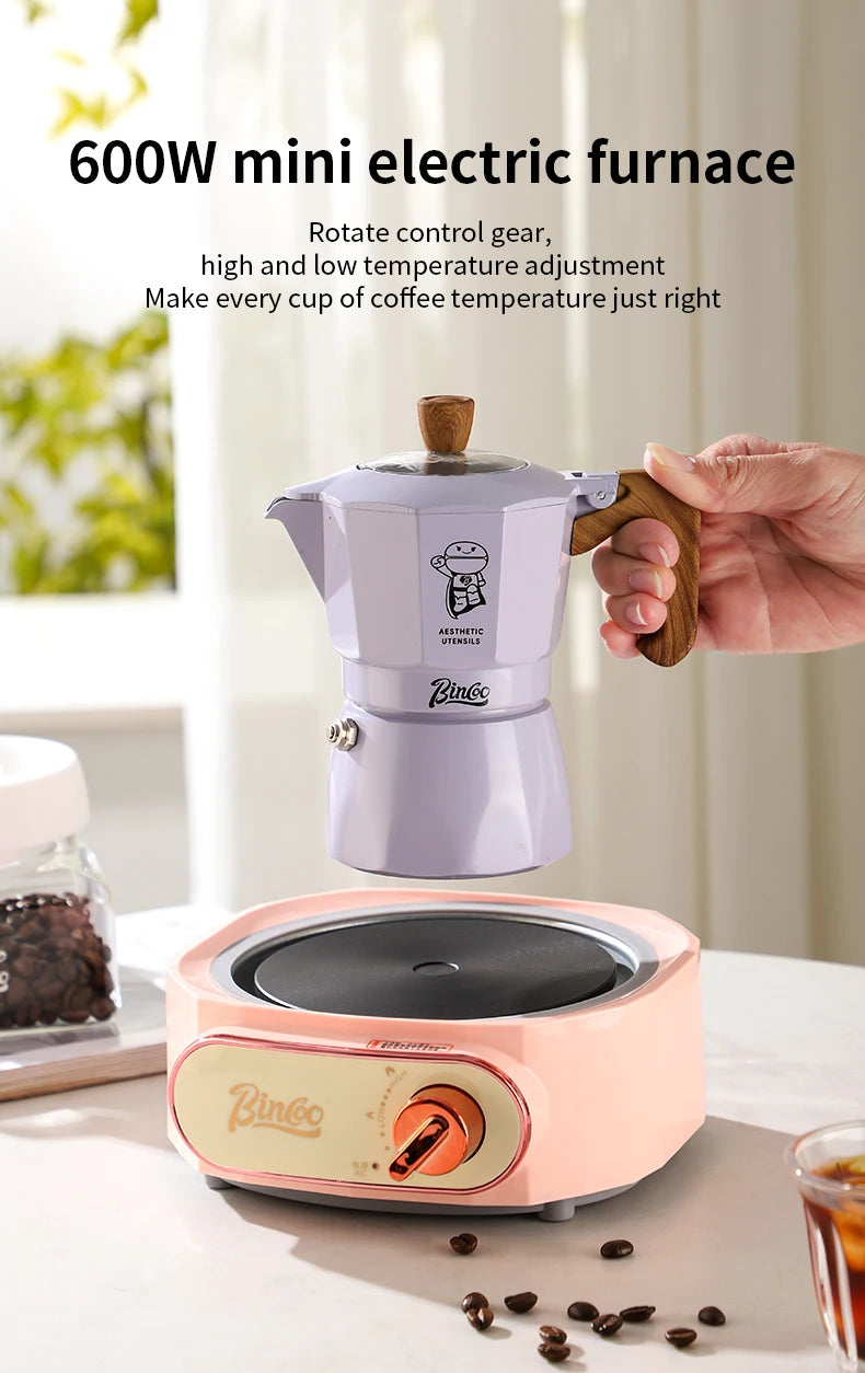 Double Valve Moka Pot Espresso Maker Manual Brewed