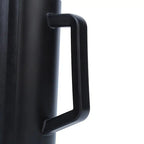 Ergonomic handle of a black French Press Coffee Maker for a comfortable grip. Perfect for effortless coffee brewing and serving.