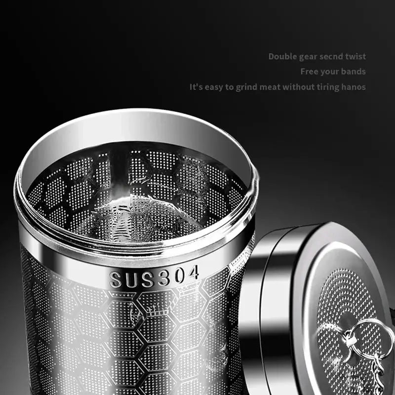 Extra fine mesh tea infuser with stainless steel finish
