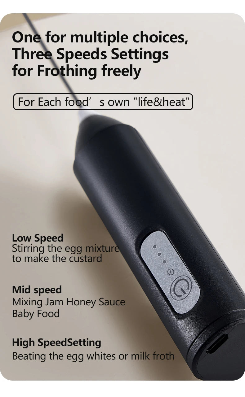 USB 3-Speed Milk Frother