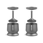 MHW-3BOMBER Coffee Dosing Funnel Aluminum Alloy Dosing Shaker in use with espresso machine, fits 51-54mm portafilters for home barista setup.