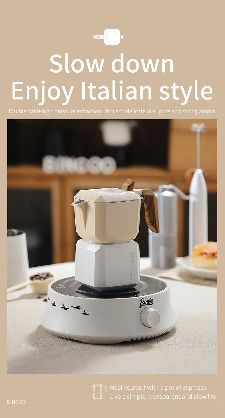 Italian Coffee Moka Pot Set Suitable for Home and Office