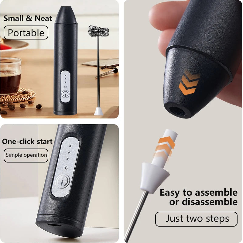 USB 3-Speed Milk Frother