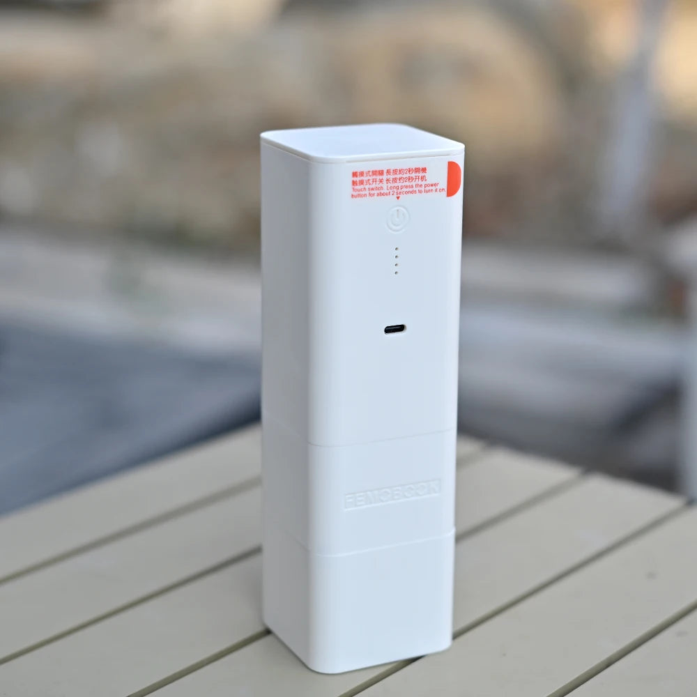 FEMOBOOK A2 Portable Rechargeable Electric Coffee Grinder | 4000mAh USB-C | 38mm 7 Core Burr