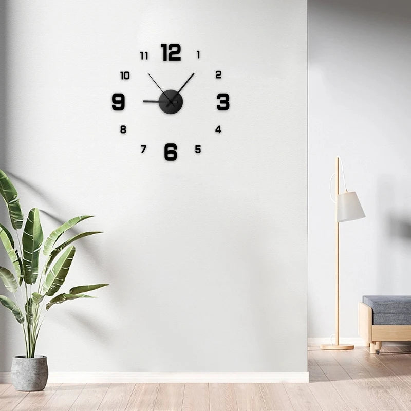 Decorative black Kitchen wall clock on a wall