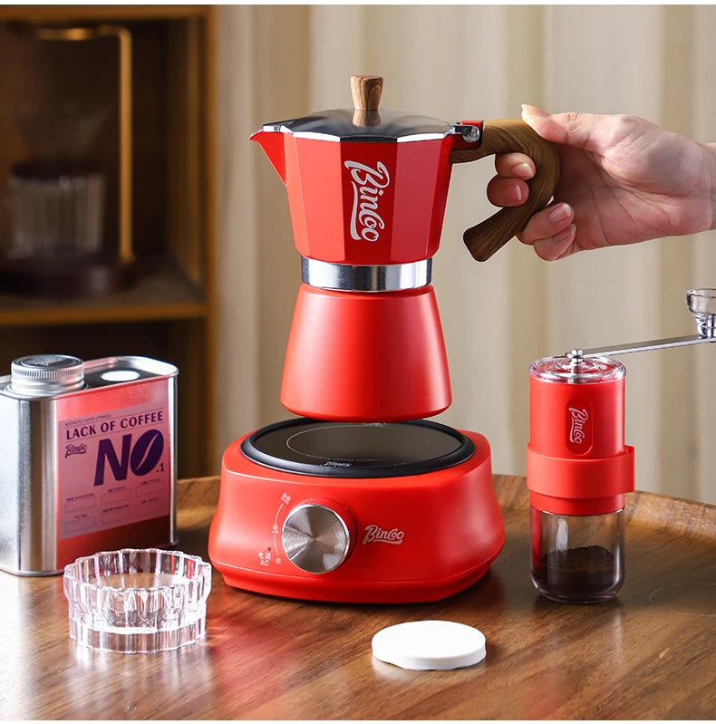 300ml Moka Pot - Italian Espresso Stovetop Coffee Maker for Home Baristas