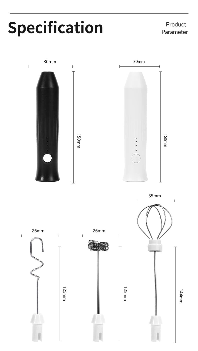 USB 3-Speed Milk Frother