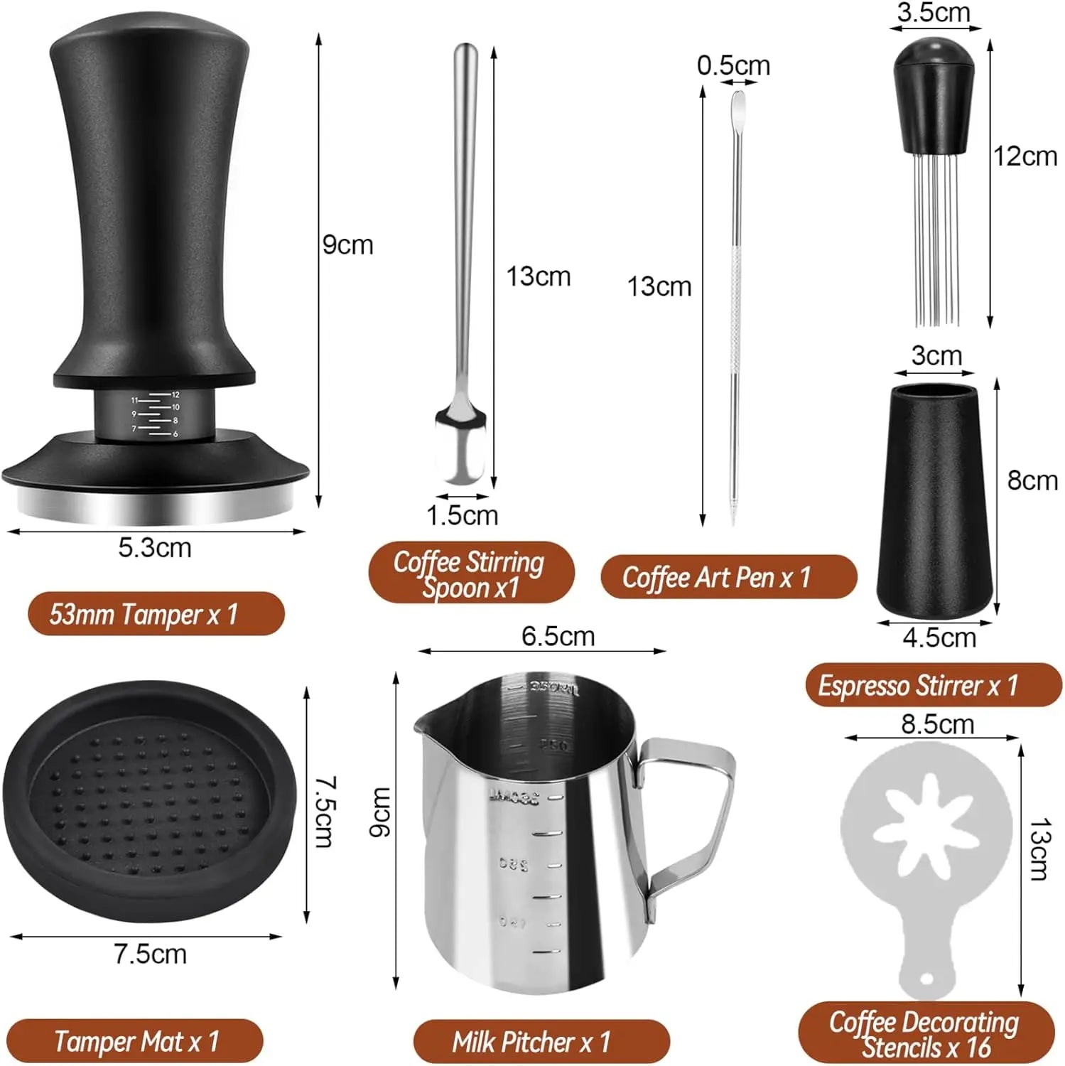 51/58mm Stainless Barista Kit