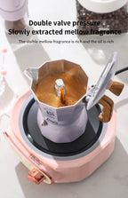 Double Valve Moka Pot Espresso Maker Manual Brewed