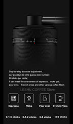 StepUP Coffee Manual Coffee Grinder Chestnut S3 – External Adjustment, S2C890 Burr