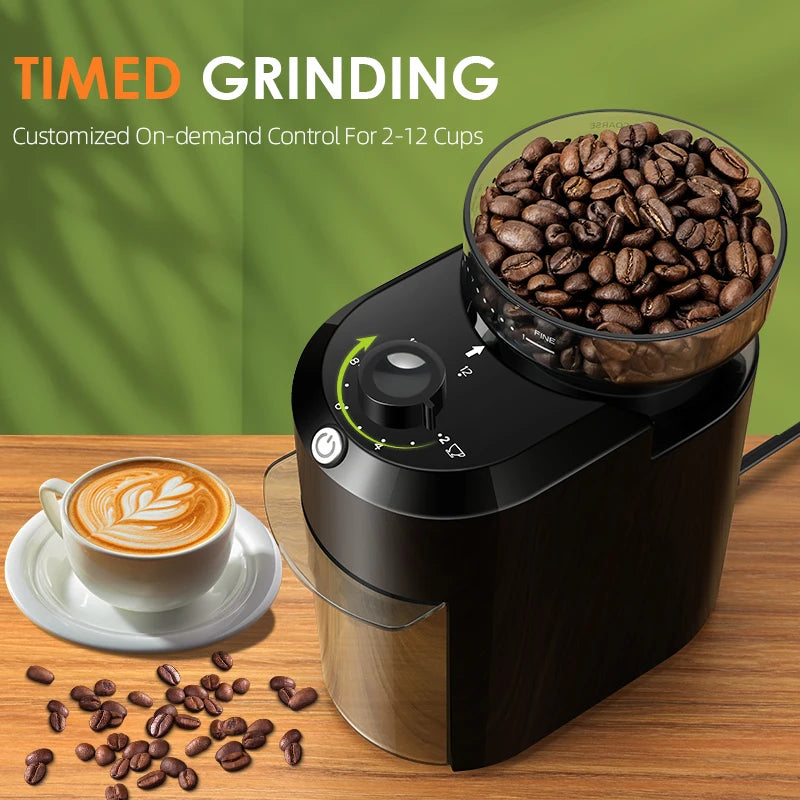 Wancle Compact Burr Coffee Grinder - 28 Settings Electric Coffee Bean Grinder for Espresso, French Press, Cold Brew