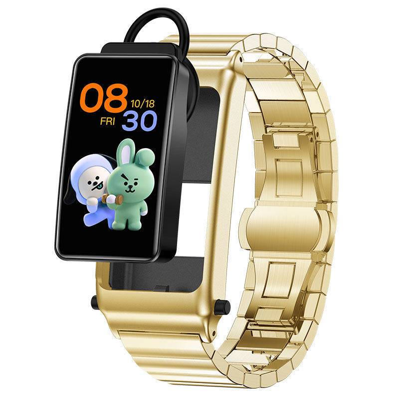 Smart Blood Glucose Watch with non-invasive testing, stylish black band, and touch display. Features heart rate monitoring, NFC, and waterproof design.
