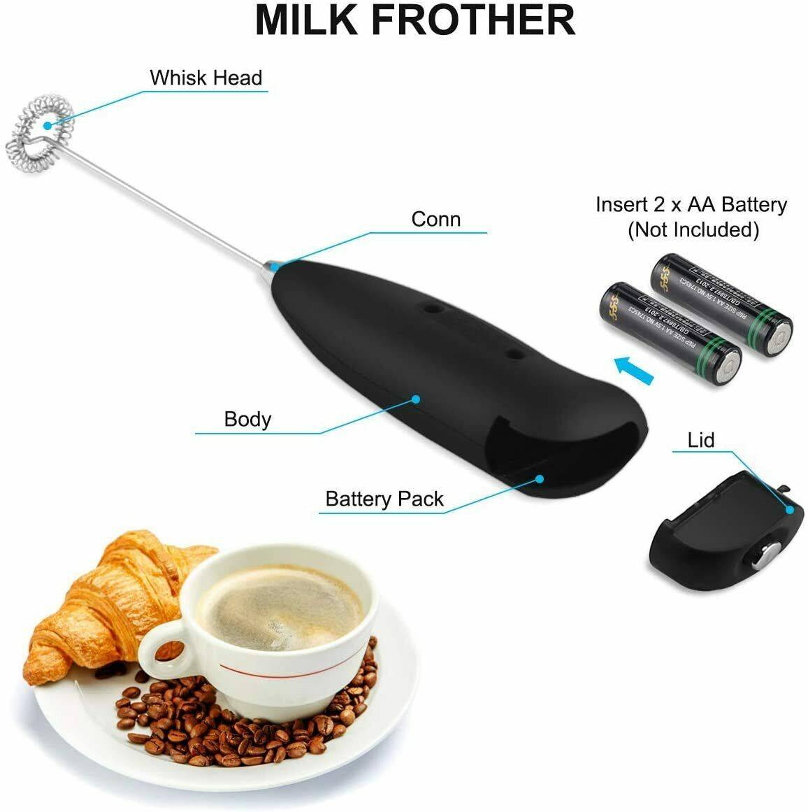 Electric Milk Frother Drink Foamer Whisk Mixer Stirrer Coffee Maker Milk frother - StepUp Coffee