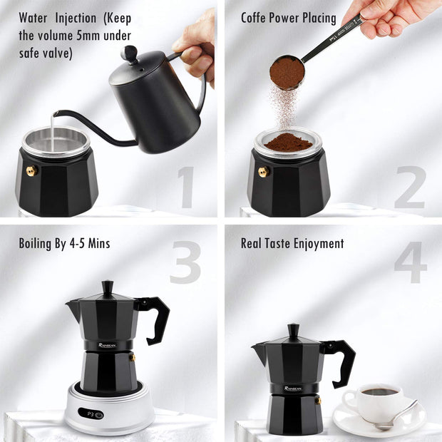 Stovetop Espresso Maker Espresso Cup Moka Pot Classic Cafe Maker Italian Espresso