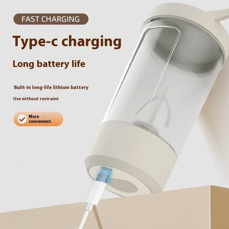 400ML electric protein powder mixing cup with automatic stirring feature. Wireless charging, waterproof design, and sports cup cover for convenience.