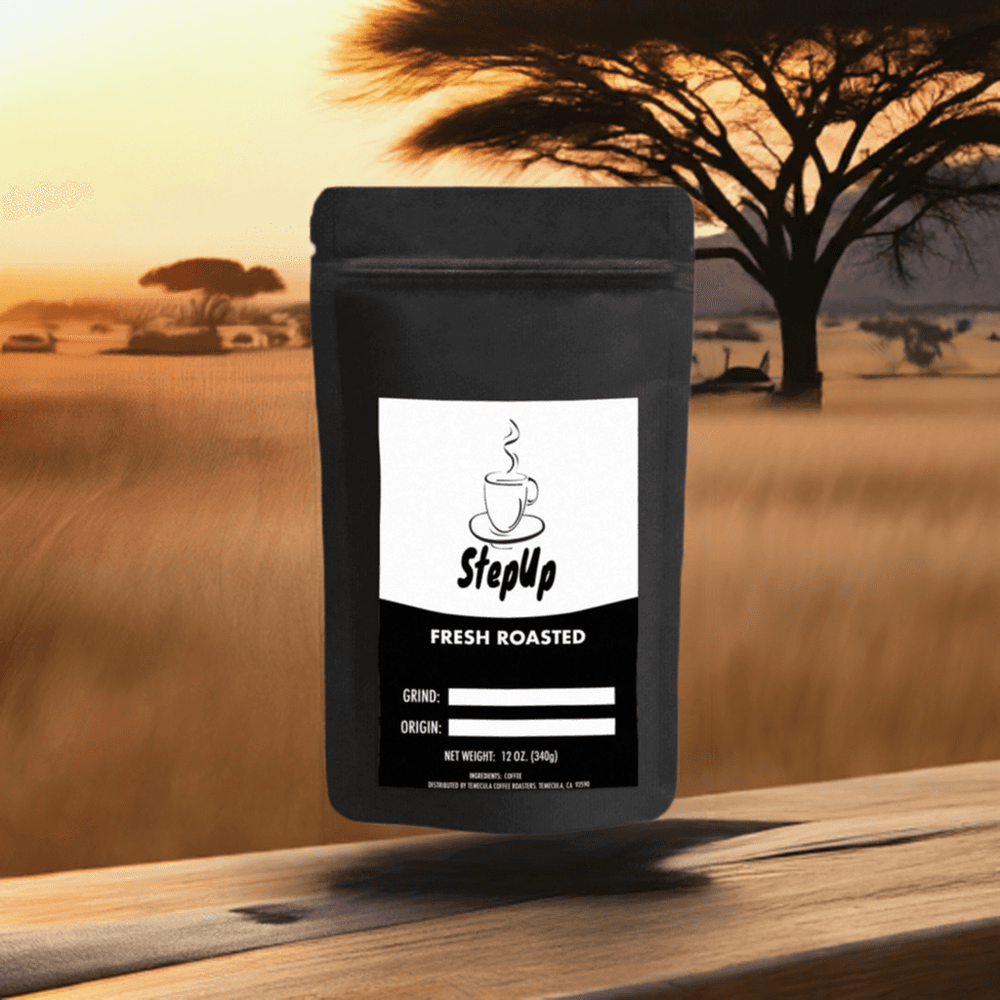 African Kahawa Blend Whole Bean, Espresso, Standard 1-12lbs Coffee - StepUp Coffee