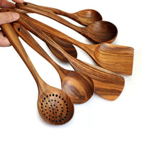 Teak wooden spoon and spatula 