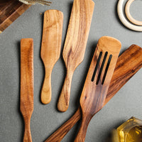 Set of Teak Wooden spatulas