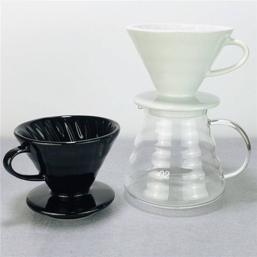 Coffee Dripper Hario V60 Style Drip Filter Cup Permanent Pour Over Coffee Filter Baskets - StepUp Coffee