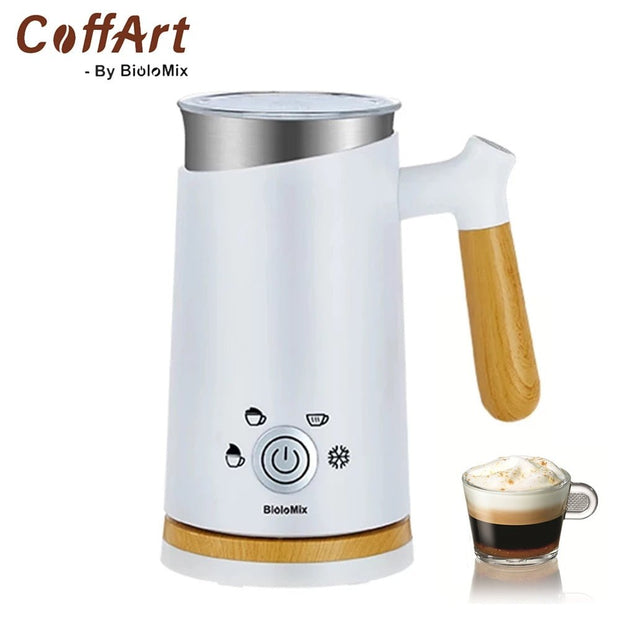 Milk Frother, Electric Milk Steamer with Hot or Cold Functionality, Automatic