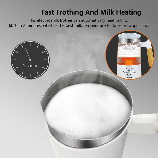Electric Milk Steamer For Hot And Cold Milk Froth 1 Large Capacity