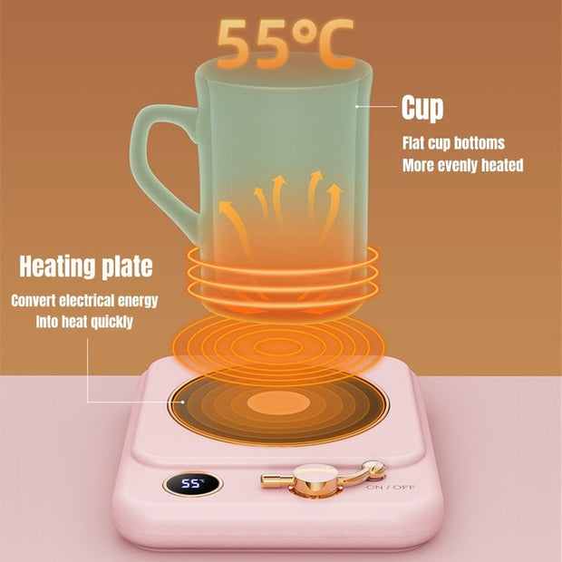 Coffee Cup Wamer Electric Mug Heater Constant Temperature 3 Gear Settings Keep Milk Tea Warm Auto-off Heating Coaster for Home - StepUp Coffee