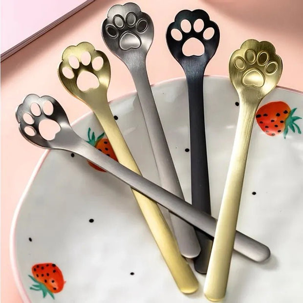 Creative Cute Cat Dog Claw 304 Stainless Steel Spoon - StepUp Coffee