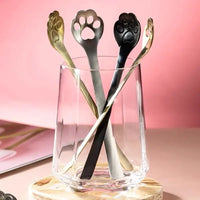 Creative Cute Cat Dog Claw 304 Stainless Steel Spoon - StepUp Coffee