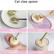 Creative Cute Cat Dog Claw 304 Stainless Steel Spoon Hollow for Ice Cream Coffee Tea Dessert Spoon Kitchen Tableware Accessories - StepUp Coffee