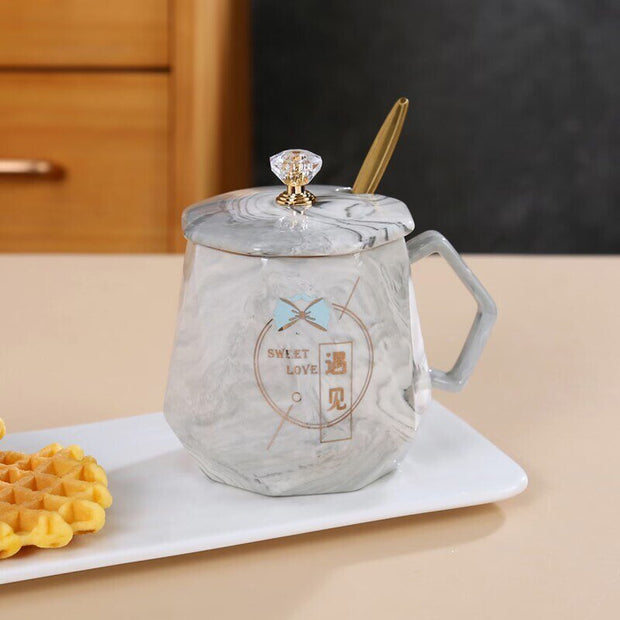 Creative Gift Ceramics Mugs With Lid Coffee Cup Usb Coaster Warmer Pad Constant Temperature Heating Milk Tea Handmade Thermo Mug - StepUp Coffee