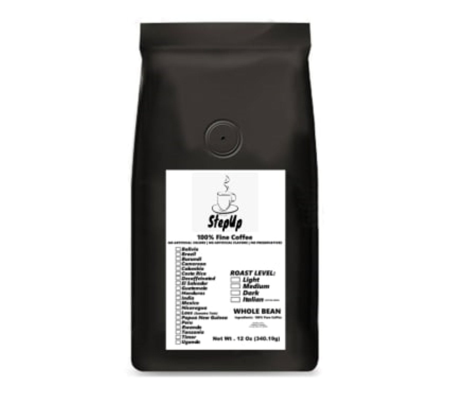 Papua New Guinea Whole Bean, Espresso, Standard 12oz-12 lb. - StepUp Coffee