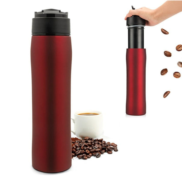 Portable French Press Coffee Maker Filter Pot Coffee Heat /Cold Flasks - StepUp Coffee