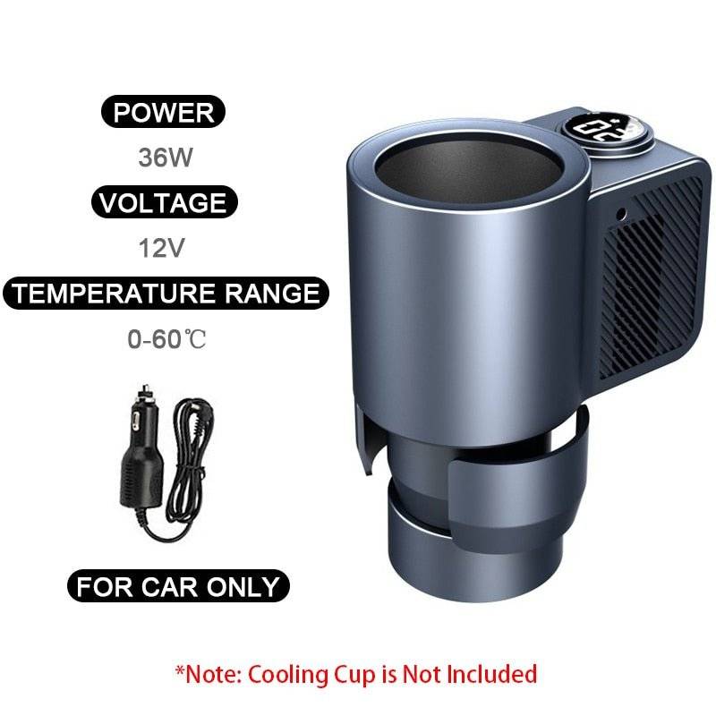 Car Heating Cooling Cup for Coffee Holder Smart 2 in 1 Travel Mini Car Refrigerator Coffee travel mug - StepUp Coffee