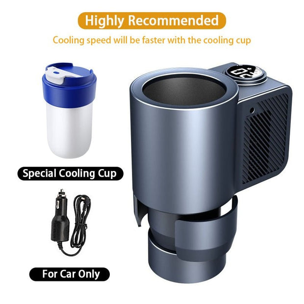 Smart 2 In 1 Car Heating Cooling Cup for Coffee Miik Drinks Electric Beverage Warmer Cooler Holder Travel Mini Car Refrigerator - StepUp Coffee