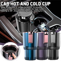 Car Heating Water Cup Car Coffee Warmer Beverage Temperature Display Coffee travel mug - StepUp Coffee