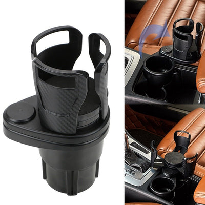 2 in 1 Multifunctional Car Cup Holder and 2 Car Cup Holder Coaster, Vehicle  Mounted Water Cup Drink Holder Universal Adapter with 360 Degree Rotatable